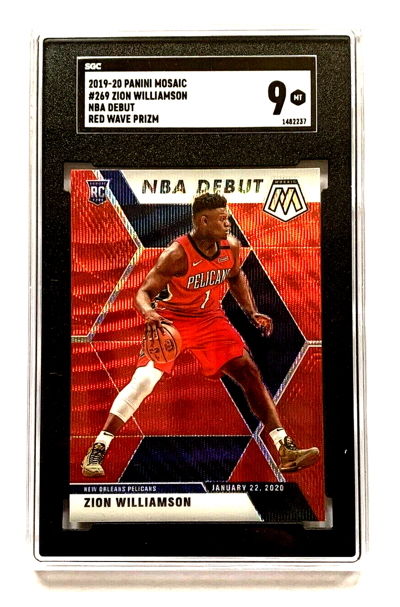 sion様 SGC 9 MINT 2019 ZION WILLIAMSON MOSAIC NBA DEBUT RED WAVE PRIZM