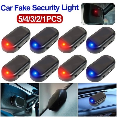 2X Solar Dummy Security Light Super Bright LED ake Alarm Warning Light for Cars