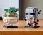 LEGO Star Wars BrickHeadz Mandalorian & Child 75317 Complete Set Grogu 3.5"