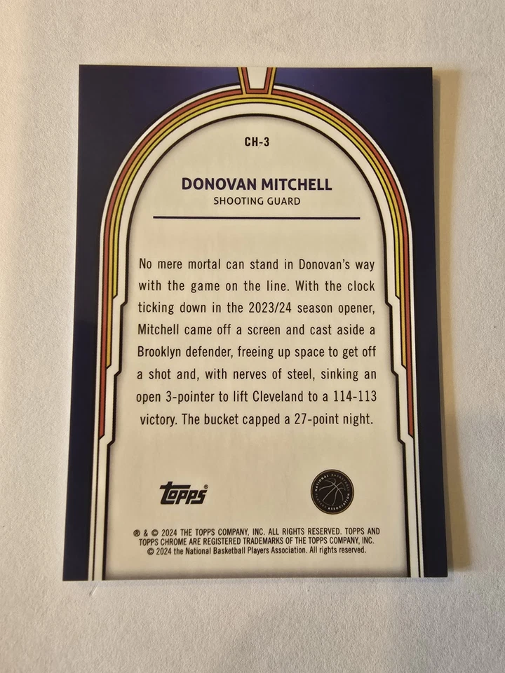 2023-24 Topps Cosmic Chrome - Cosmic Heroes Donovan Mitchell #CH-3 - Image 2 of 2