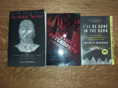 Golden State Killer Book Lot of 3  Sudden Terror,  Hunting A Psychopath, Ill Be 