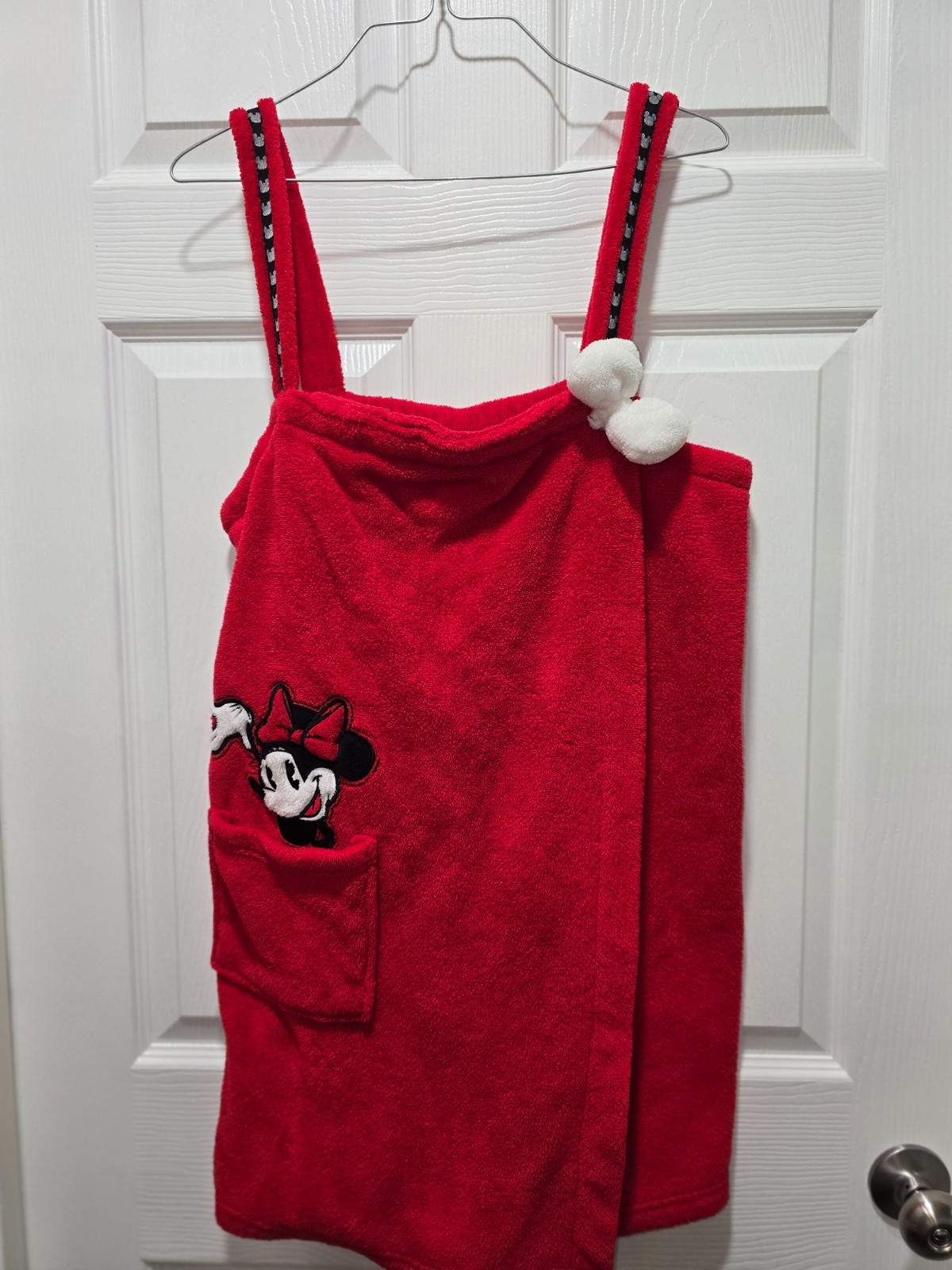 Wrap Bath Cover Up Ladies Red Minnie Mouse One Size