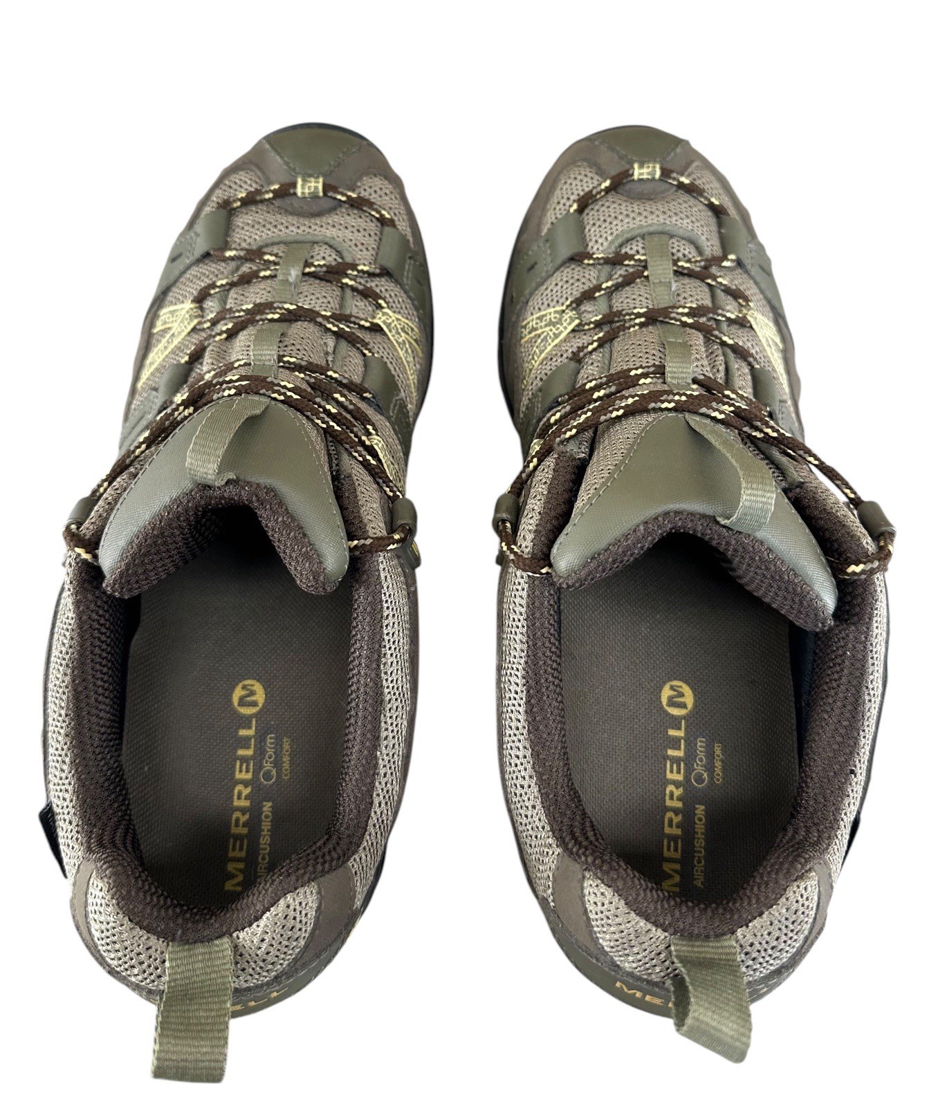 Scarpe da trekking Merrell donna Brindle impermeabili Vibram verde oliva taglia 10