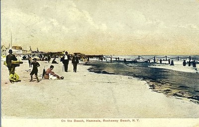 On the Beach, Hammels, Rockaway Beach, N. Y. Early 1900s Postcard Queens
