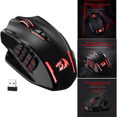 Redragon M913 Wireless Gaming Maus 16000 DPI RGB 20 Tasten