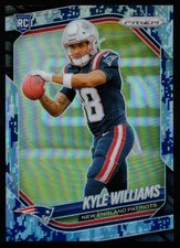 2025 Panini Prizm Kyle Williams Navy Camo Rookie RC # 07 /25 Patriots