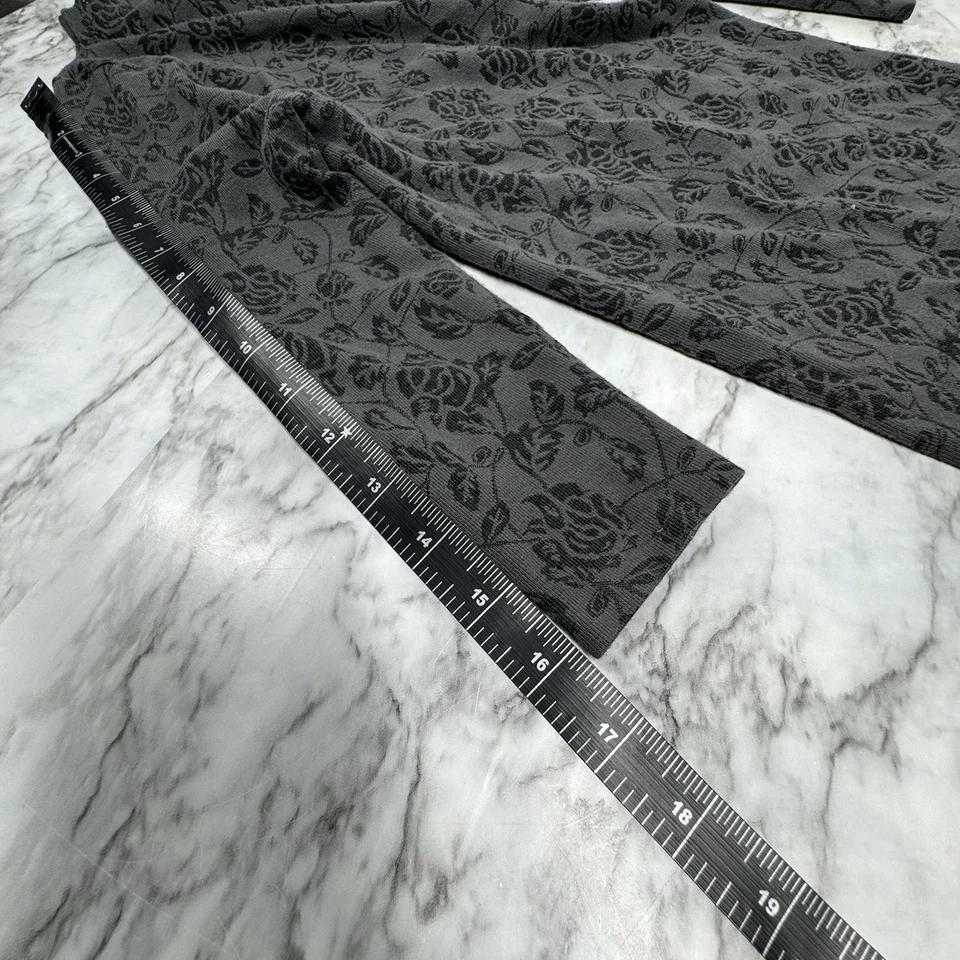 VTG Y2K Bebe Womens Small Black Floral Rose Mock Neck Top Whimsigoth P/S — 第 3/4 张图片