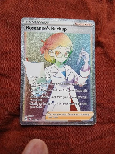 Pokémon Brilliant Stars Roseanne’s Backup 180/172 Secret Rare Rainbow Holo NM