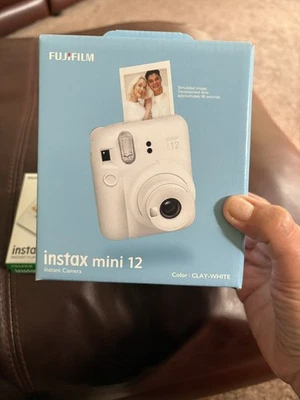 Fujifilm Instax Mini 12 Instant Camera - White, brand new, with 10 sheets film - Image 1 of 2