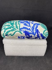 Vera Bradley eyeglass clamshell hard case Blue Green White