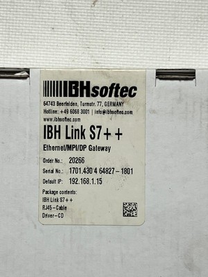 IBH softec 20266 IBH Link S7++ Ethernet/MPI DP Gateway