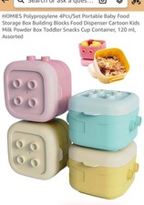 4 Pack Baby Food Storage Container 120ml/120g Dispenser with Lids, BPA-Free