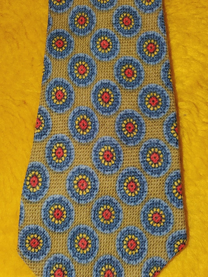 REGAL VINTAGE AÑOS 70 ~ CACHEMIR Y LANA ~ CORBATA PARA HOMBRE ~ ESTILO PREPPY IVY BROOKS ~ 55" Foto 3 de 4