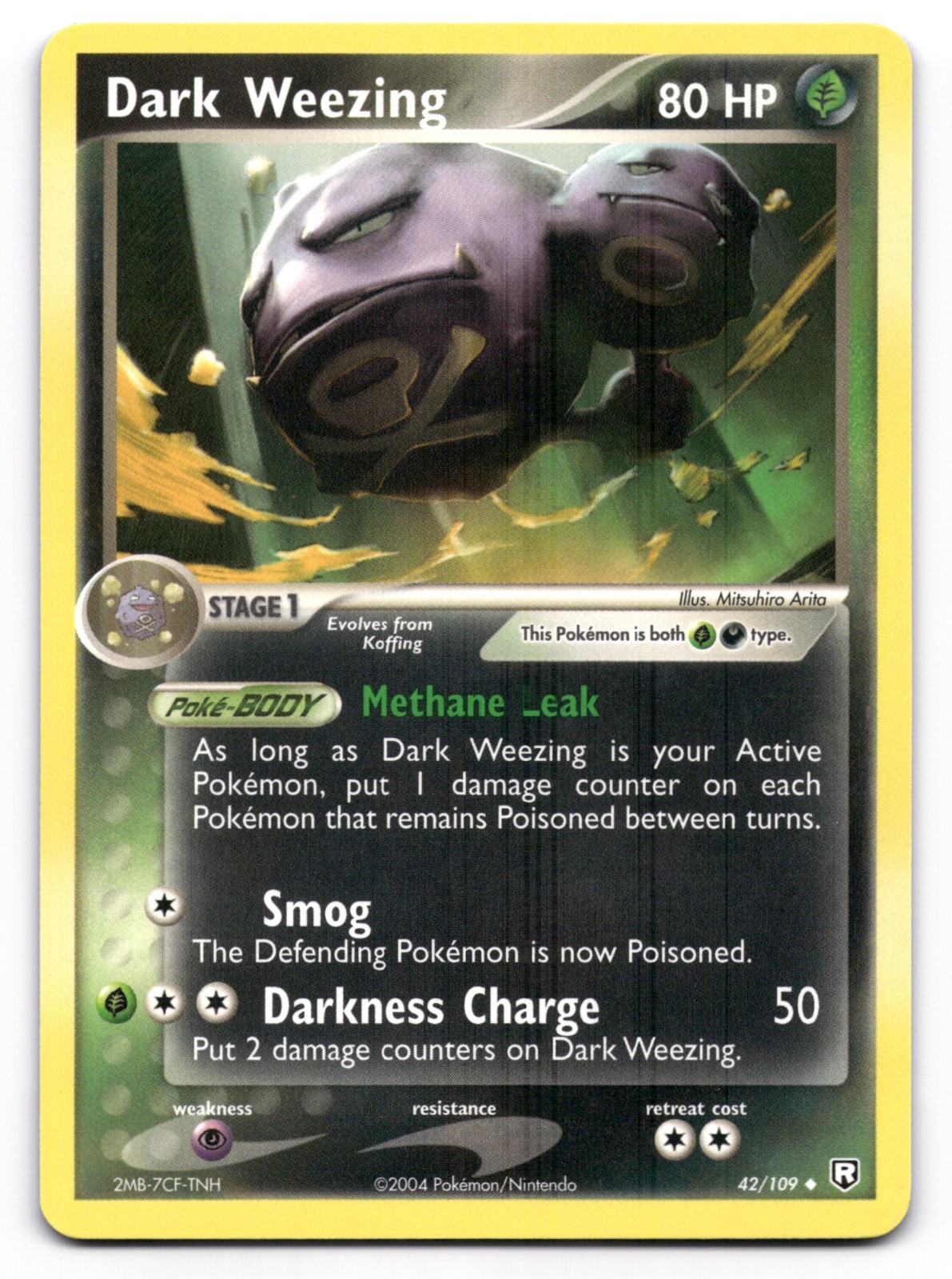Dark Weezing NM 42/109 Team Rocket Returns Pokemon TCG Regular