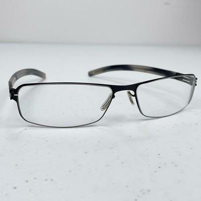 Ic Berlin Eyeglasses Frames Men Woman Black Rectangular Heringsdorf
