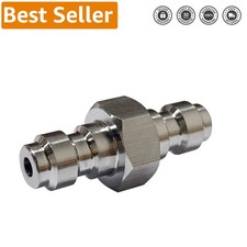 High-Pressure 8mm Double Male Quick-Disconnect Adaptor - Stainless Steel Tool