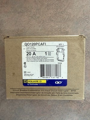 14 units Square D QO Plug-On Neutral Combo AFCI 20A 120V 1-Pole QO120PCAFI