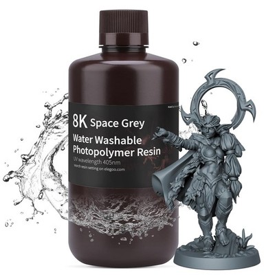 8K Water Washable Resin 405nm 3D Printer Resin 1000G ELEGOO