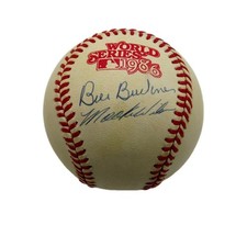 Bill Buckner/Mookie Wilson Dual-Signed/Auto 1986 WS Baseball PSA/DNA 194385
