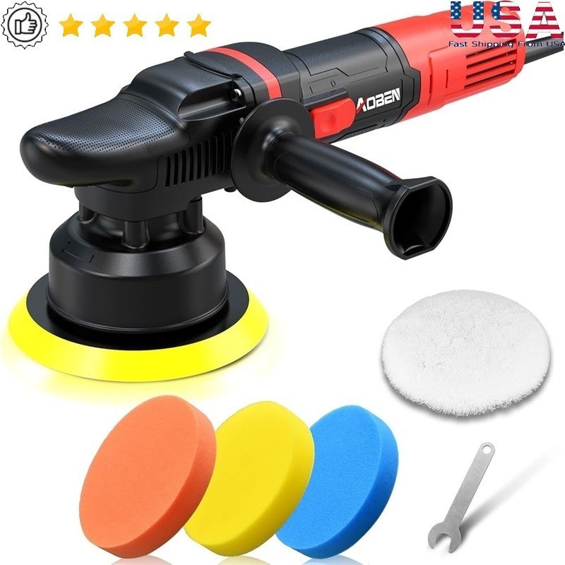 6 Speed Electric Polisher Buffer Dual Action Orbital Waxing 