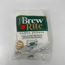 Brew Rite Wrap-Around Coffee Filters 55ct White 9-1/8-9-1/2 in