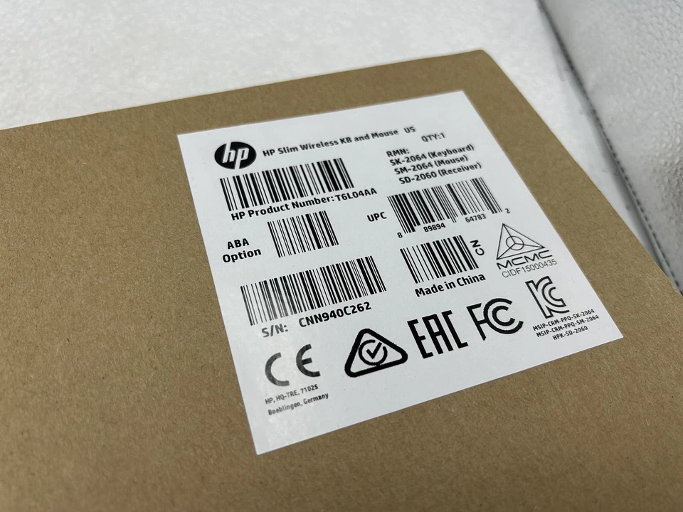 NEW HP Wireless Keyboard and Mouse Bundles Slim Combo T6L04AA Wireless PC - Image 2 of 4