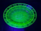 Jeanette Glass Co Doric Pattern Oval Uranium Glass Bowl