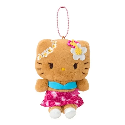 Sanrio Tanned Hello Kitty Plush Mascot Keychain Tokonatsu Vacation Series Japan - Image 1 of 3