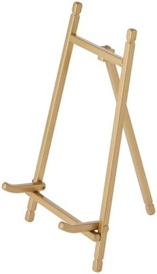 Satin Gold-toned Metal Easel, 7'' H x 4.25'' W x 4.5'' D