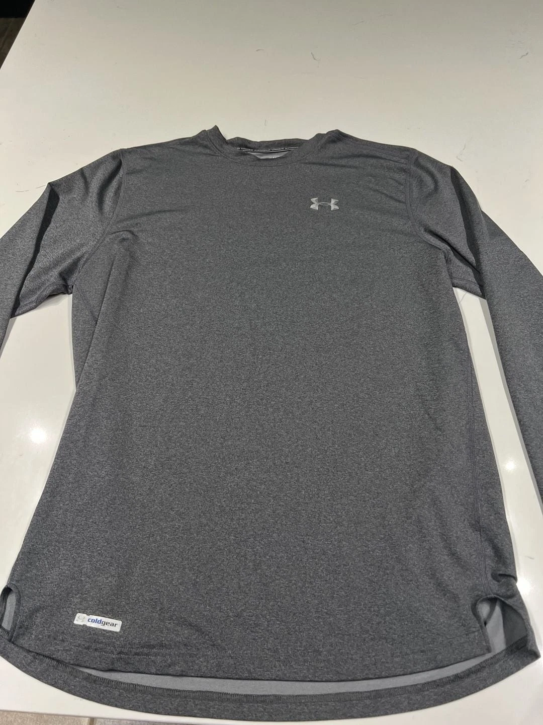 Under Armour Men's ColdGear Crew Neck Base Layer Shirt Heather Gray XL