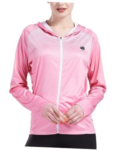 Women's UPF 50+ Sun Protection Shirt Printed UV Hoodie Jacket Full Zip with