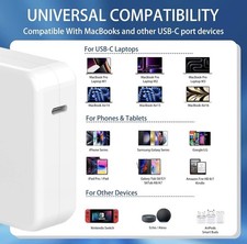 Universal USB-C Mac Book Pro, iPad, Switch, Laptop, VR 100W Fast Power 2 Cables