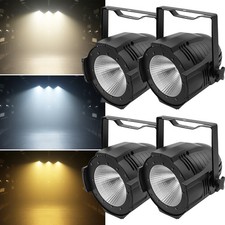 4PCS 100W COB LED Par Light Warm Cool White DMX Stage Audience Blinder Lighting