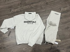 Essentials Light Grey Hoodie and Sweatpants Set XS-XL