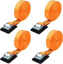 4-Pack 1in x 20ft Cargo Lashing Tie Down Straps, Padded Cam Buckle, 1000 lb