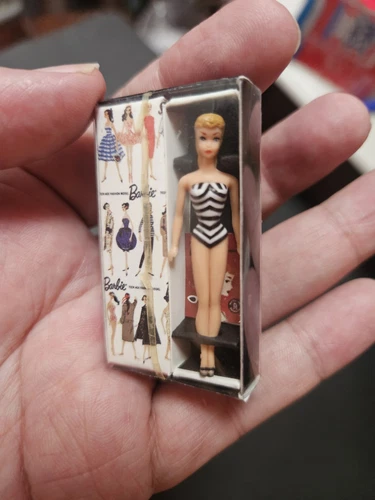 Barbie Miniature Repro / Reproduction 1959 Doll In Mini Box ~ Newly Unboxed