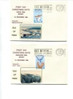 Isle of Man 1986 pair of 1st day Xmas rate covers, UK & IOM cancelled Ramsey