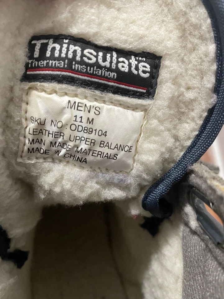 L.L. Bean Thinsulate ботинки мужские 11 замши снег крюк петля изолированный серый - Изображение 4 из 4