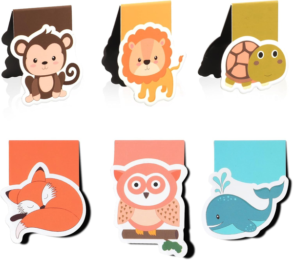 Lesezeichen Magnetisch, 6 StüCk Magnet Lesezeichen Kinder, Tiere Magnetische Les-image