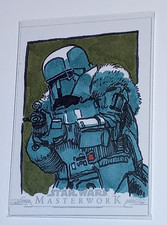 Star Wars Masterwork Bruce Gerlach Range Trooper 1/1 Gold Text Sketch Topps 2019