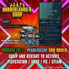 Borderlands 4✨ MODDED LVL ONE UNBREAKABLE GOD SHIELD SPEED BL4 GEAR ✅PC-PS-XBOX✨