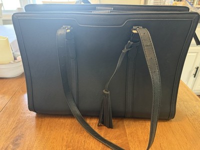 ECOSUSI Tote Briefcase Office Handbag Large Capacity Fits 15.6 Inch Laptop Black
