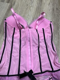 Ann Summers Candy Pink Corset & Tutu Brief Size 16-18 - Retro Vintage Rare