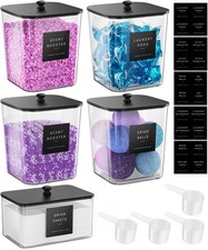 5 Pack Laundry Pods Container, Clear Laundry Room Organization Containers,Lar...