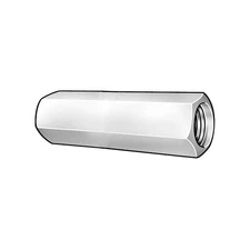 GRAINGER APPROVED 250375BG CplgNt,Stl,Zn,7/16"-20,9/16"x13/4",10PK 1JA75