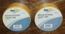 Lot of 2 FlorCraft Indoor/Outdoor Carpet Tape Rolls (1-7/8" x 75') #709-1071