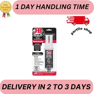 JB Weld Plastic Weld Quick Setting Epoxy Syringe Bonder Repair Glue Black
