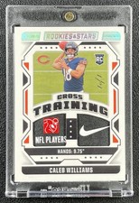 CALEB WILLIAMS 2024 ROOKIES & STARS CROSS TRAINING PREMIUM DUAL TAG PATCH RC 1/1