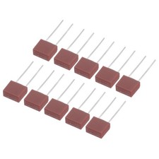 50Pcs DIP Mounted Miniature Square Slow Blow Micro Fuse, 5A 250V, Red
