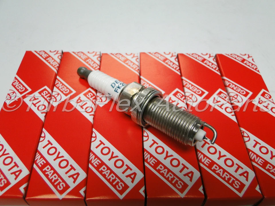 Juego de 6 bujías de iridio originales OEM 90919-01247 FK20HR11 Toyota Lexus Foto 3 de 4